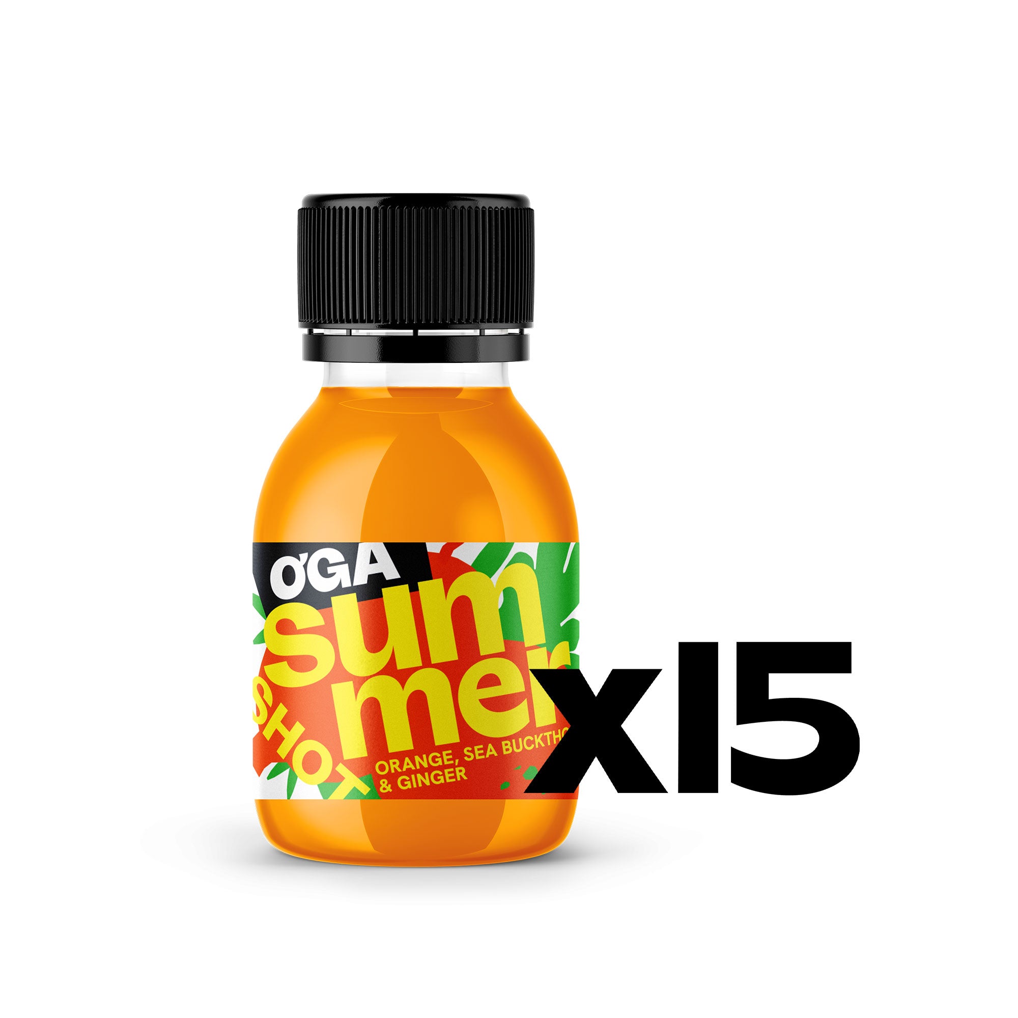 OGA SUMMER SHOT Orange, Sea buckthorn & Ginger Set, 1 flavor x 15