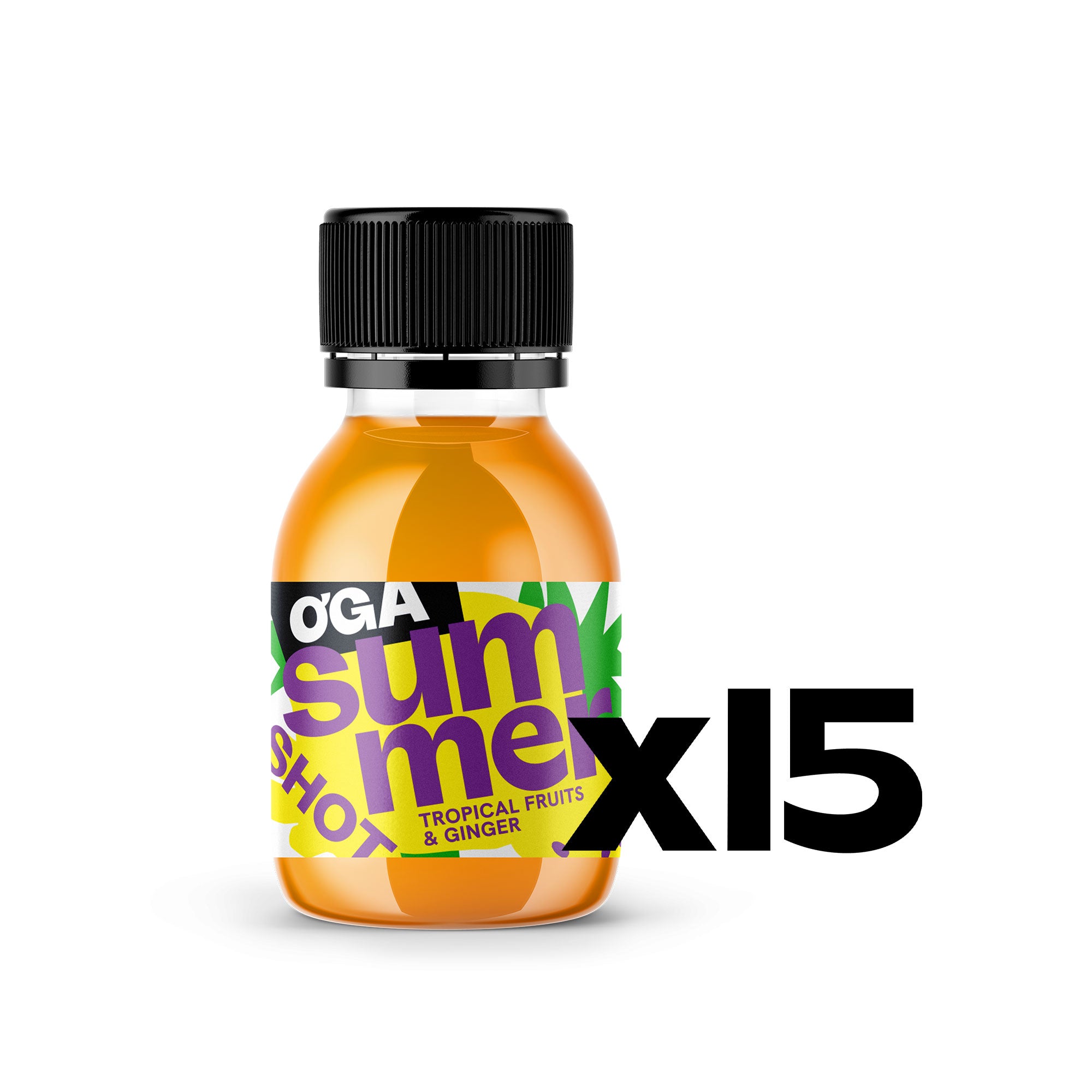 OGA SUMMER SHOT Tropical fruits & Ginger Set, 1 flavor x 15